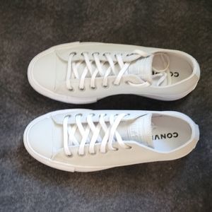 Grey Leather Converse